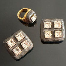 Load image into Gallery viewer, Joli set vintage couture bague + boucles clips signées Kalinger