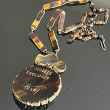 Charger l'image dans la galerie, Sublime collier sautoir en talosel plaqué miroir signé Henry