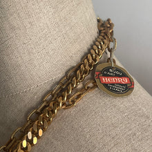 Charger l'image dans la galerie, Long collier sautoir métal doré et perles Henry