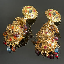 Charger l'image dans la galerie, Grandes boucles clips vintage couture signées Satellite