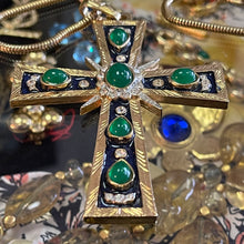 Charger l'image dans la galerie, Sublime et grande croix vintage pendentif signée D’Orlan