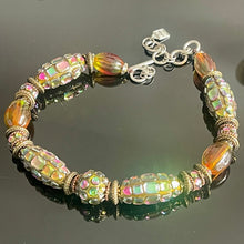 Charger l'image dans la galerie, RECTO VERSO, sublime collier pierres résinées multi couleurs