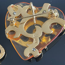 Charger l'image dans la galerie, Très joli set boucles clips + broche pendentif signés YSL