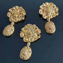 Charger l'image dans la galerie, Sublime set vintage couture boucles clips et broche / pendentif signé YSL