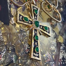 Charger l'image dans la galerie, Sublime et grande croix vintage pendentif signée D’Orlan