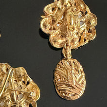 Charger l'image dans la galerie, Sublime set vintage couture boucles clips et broche / pendentif signé YSL
