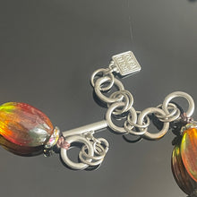 Charger l'image dans la galerie, RECTO VERSO, sublime collier pierres résinées multi couleurs