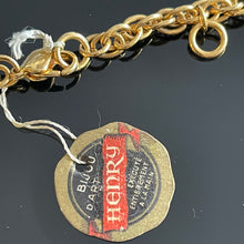 Charger l'image dans la galerie, Joli collier ancien métal doré et pierres de couleur Henry