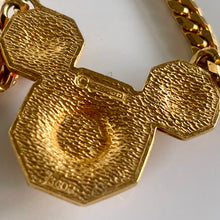 Charger l'image dans la galerie, Sublime et rare set Carven métal doré, pierres blanches et cabochons de verre rouge