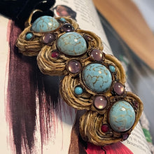 Charger l'image dans la galerie, Henry, grand pendentif vintage en talosel et cabochons de verre