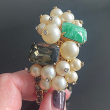 Charger l'image dans la galerie, Sublime bracelet ancien avec perles synthétiques et pierres (cristal)