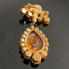 Charger l'image dans la galerie, Très belle broche ancienne avec cabochons en verre de Murano