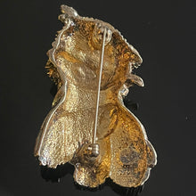 Charger l&#39;image dans la galerie, Carven, jolie broche vintage motif scottish-terrier en métal doré
