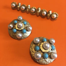 Charger l'image dans la galerie, HENRY, parure broche et boucles d'oreilles
