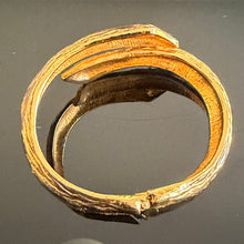 Load image into Gallery viewer, Pretty vintage hinged gilded metal bracelet signed YSL
