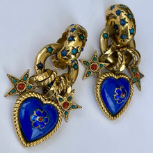 Charger l'image dans la galerie, Belles grandes boucles vintage couture signées Zoé Coste
