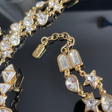 Charger l&#39;image dans la galerie, Rare set vintage couture YSL par Goossens, cœurs et étoiles en cristal de Swarovski
