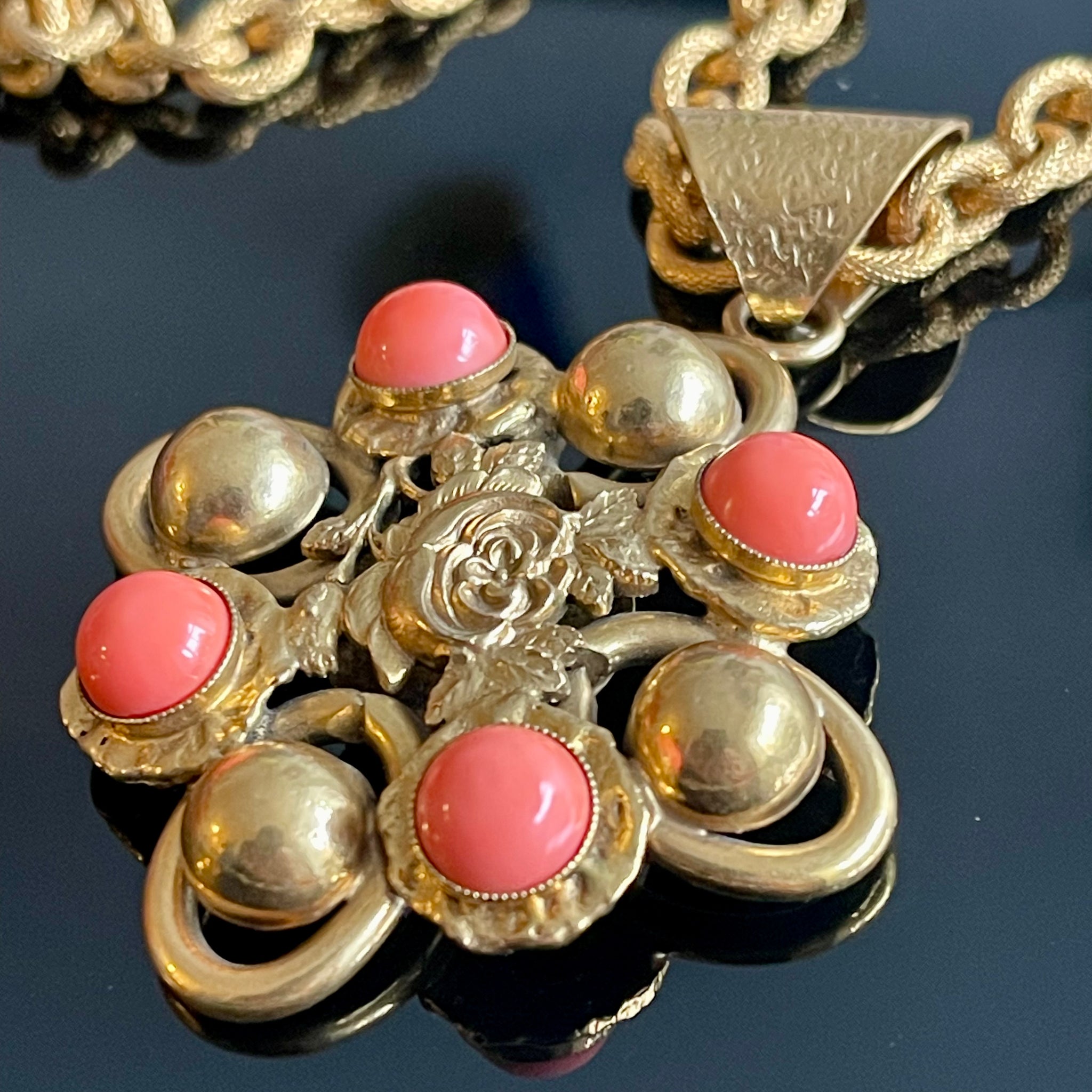 Broche Ancienne Vintage France - Médaillon En Verre - Rare - 1 Choix