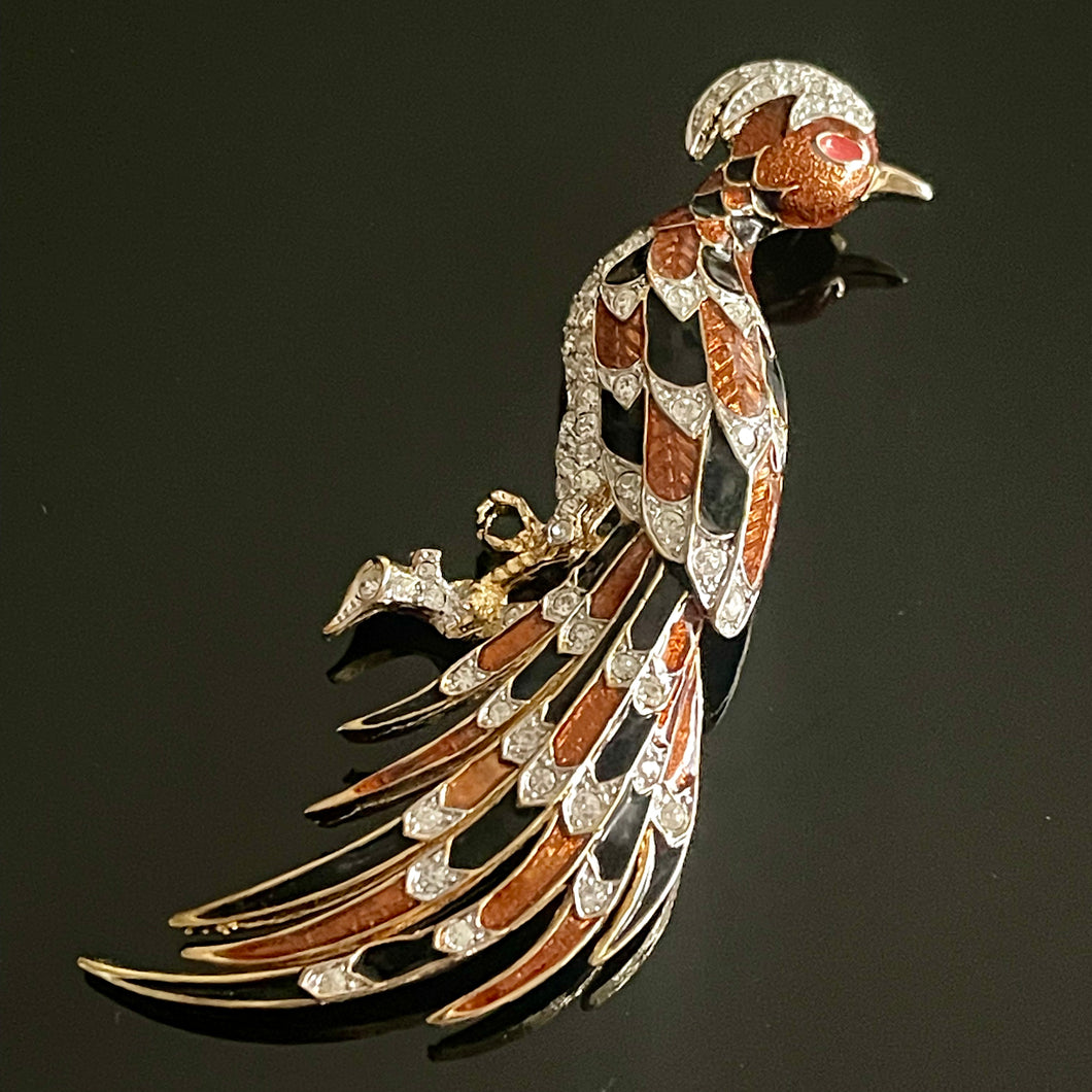 Ancienne Broche En Plaquer Or 18k 750 Art Déco Nouveau créateur oiseaux Ancienne Broche En Plaquer Or 18k 750 Art Déco Nouveau créateur oiseaux