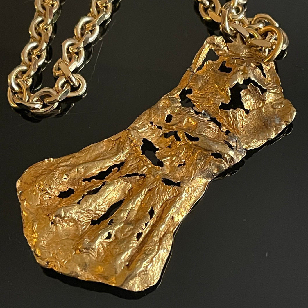 Grand pendentif vintage couture Christiane Billet pour Christian Lacroix