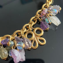 Charger l&#39;image dans la galerie, Beau et rare collier vintage Carven papillons et coccinelles
