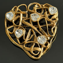 Charger l'image dans la galerie, Très grosse broche coeur vintage couture signée YSL

