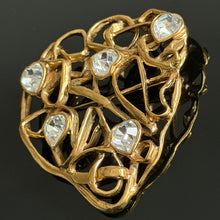 Charger l'image dans la galerie, Très grosse broche coeur vintage couture signée YSL
