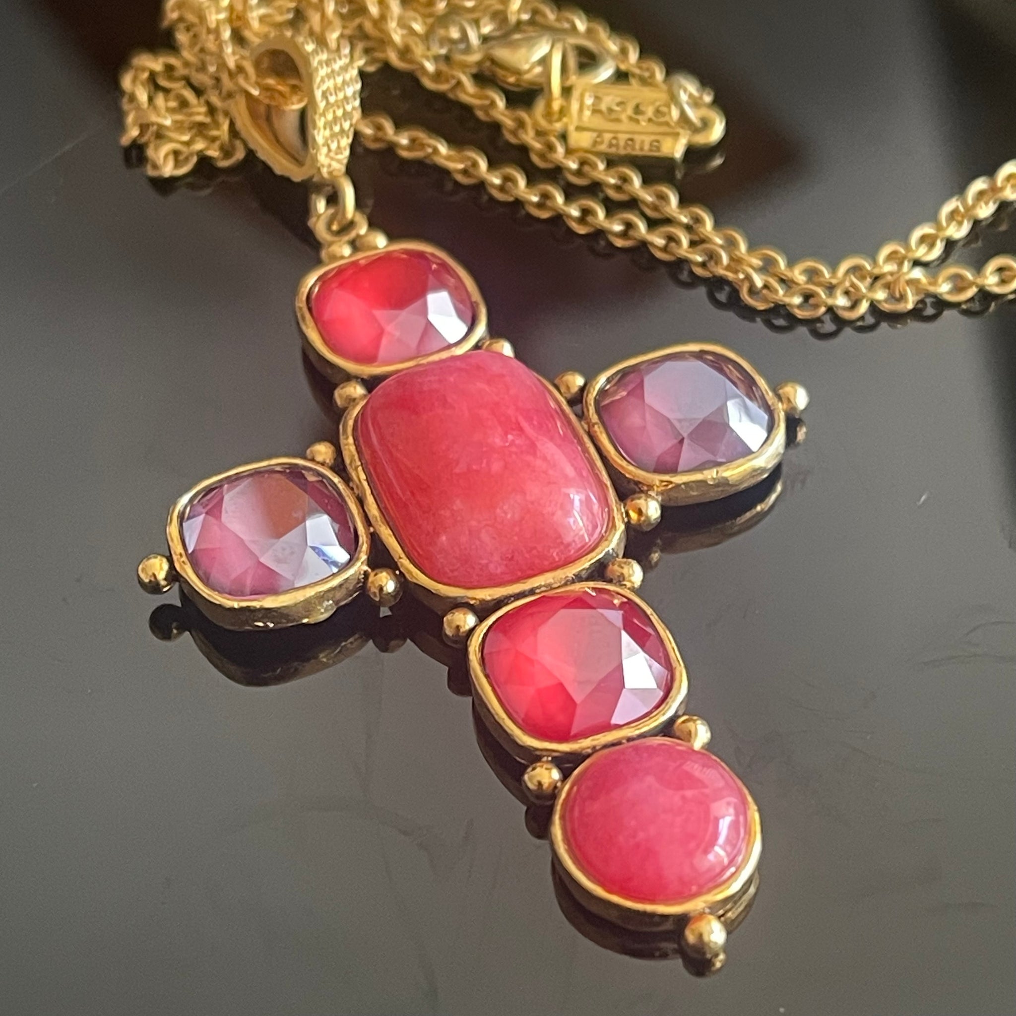COLLIER VINTAGE MARQUE POGGI - MÉTAL DORÉ - OCCASION BON ÉTAT