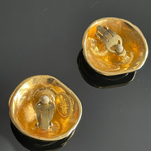 Charger l&#39;image dans la galerie, Sidney Carron, boucles clips vintage modernistes en métal doré

