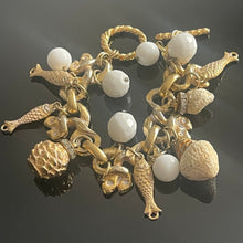 Charger l&#39;image dans la galerie, Kalinger, très beau bracelet vintage couture à breloques, thème marin
