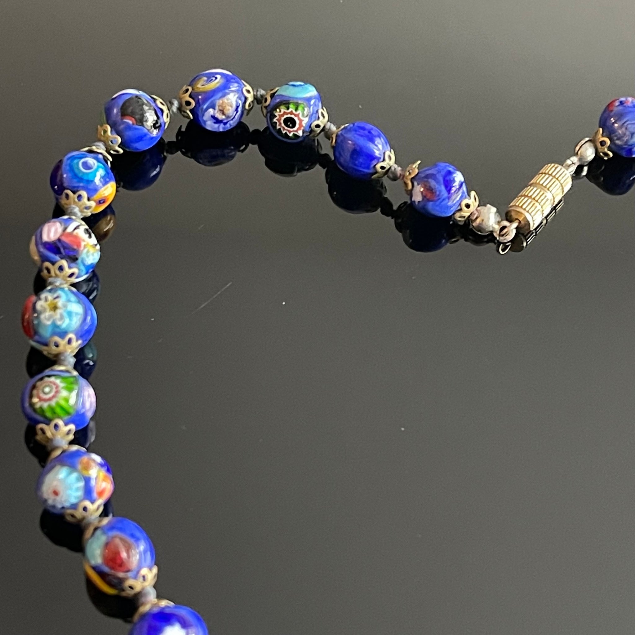 Joli Collier Vintage Perles De Verre – Style Murano, Occasion