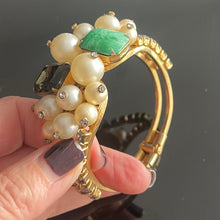 Charger l&#39;image dans la galerie, Sublime bracelet ancien avec perles synthétiques et pierres (cristal)
