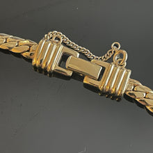 Charger l&#39;image dans la galerie, Carven, joli collier en métal doré et cabochons de verre de couleur
