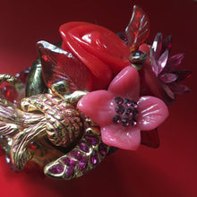 Charger l&#39;image dans la galerie, KALINGER, sublime et grande broche bouquet de fleurs oversize
