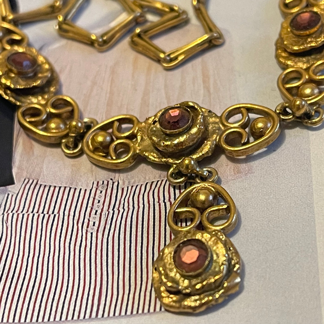 Très joli collier vintage moderniste par Henry, années 50